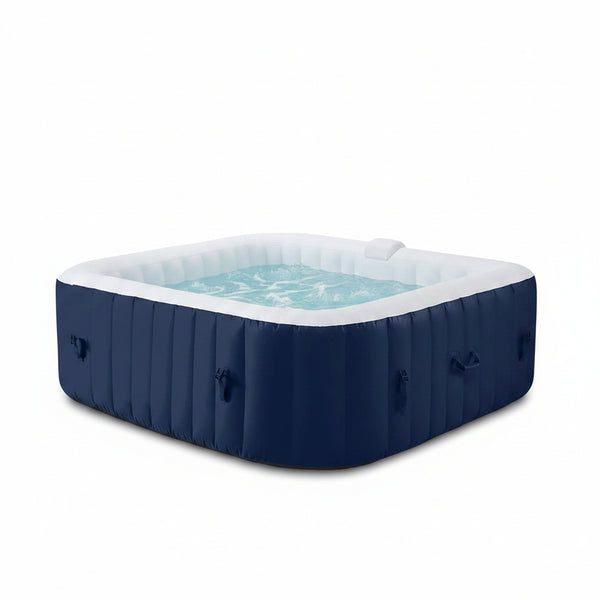 Hot Tub for 4-6 Person,  Outdoor Patio Large Inflatable Hot Tub Home SPA, with 130Pcs Massage Jets, 910L, 4 Filters, 2 Cup Holders, Lockable Cover, Storage Bag, Max 104℉, 73In, Navy