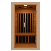 Home Sauna Room 2-Person Indoor Hemlock Wooden Infrared Indoor Sauna Spa with Bluetooth Digital Control Panel