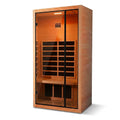 1 Person Extendable FAR Infrared Sauna for Home, Hemlock Wood Low EMF 6 Carbon Heaters Indoor Saunas with LED Lights, Bluetooth Speaker, Digital Control Panel, and Seating Bench